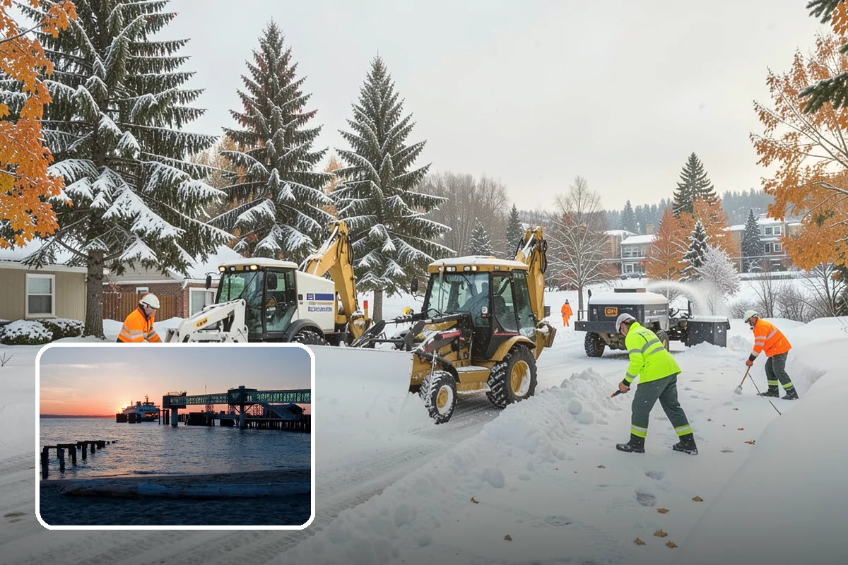 Post-Storm Cleanup in Edmonds, Snohomish County, WA - Removes packed ridges and leftover windrows