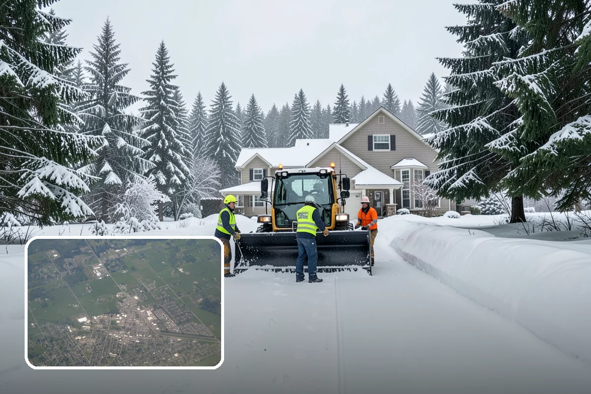 Post-Storm Cleanup in Enumclaw, King County, WA - Removes packed ridges and leftover windrows