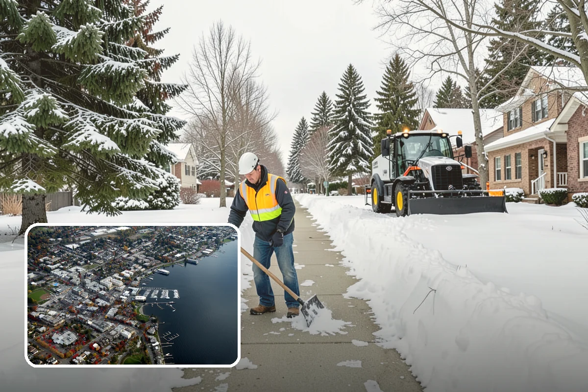 Post-Storm Cleanup in Kirkland, King County, WA - Removes packed ridges and leftover windrows