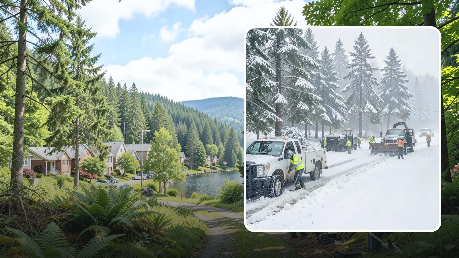 Post-Storm Cleanup in Lake Forest Park, King County, WA - Thorough follow-up clearing that removes leftover snow, ice, and slush after the main event passes.
