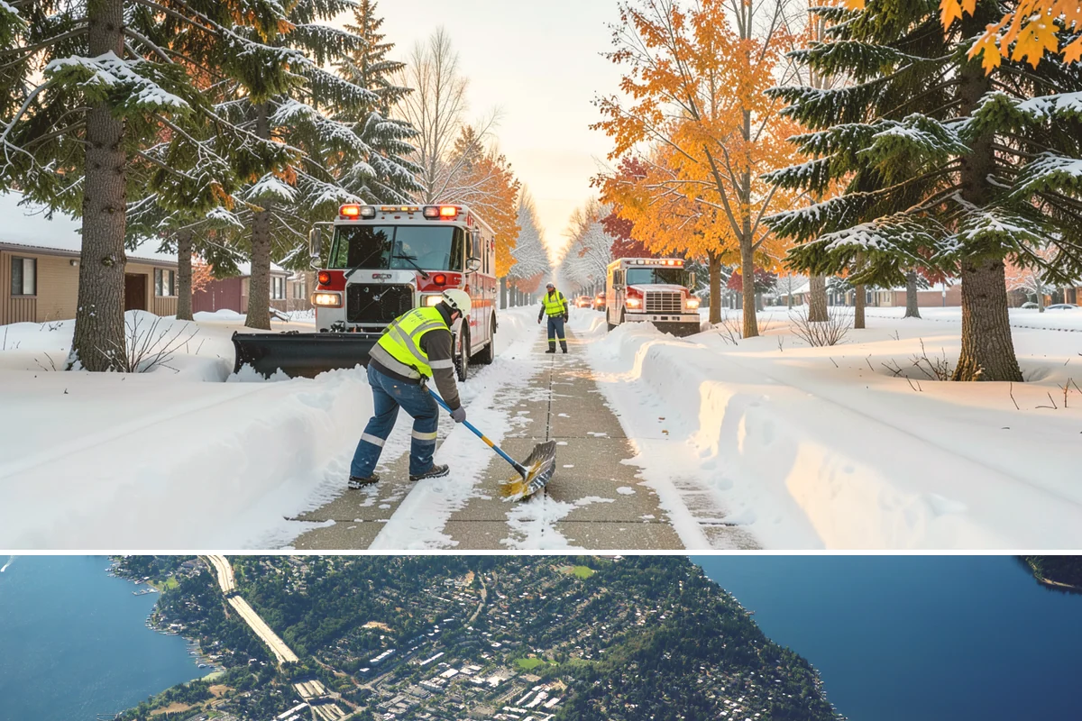 Post-Storm Cleanup in Mercer Island, King County, WA - Cleanup visits follow storms throughout winter, with the greatest need during January and February freeze-thaw cycles.