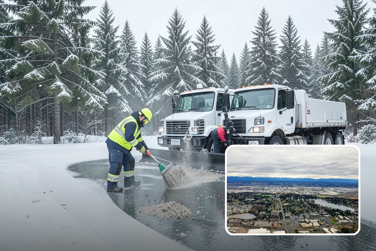 Post-Storm Cleanup in SeaTac, King County, WA - Removes packed ridges and leftover windrows