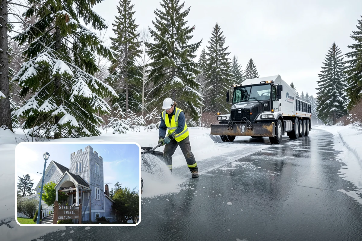 Post-Storm Cleanup in Steilacoom, Pierce County, WA - Removes packed ridges and leftover windrows