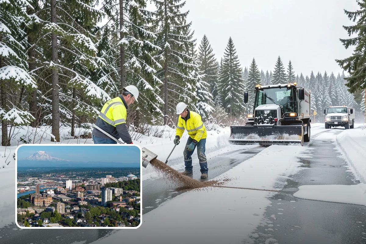 Post-Storm Cleanup in Tacoma, Pierce County, WA - Removes packed ridges and leftover windrows