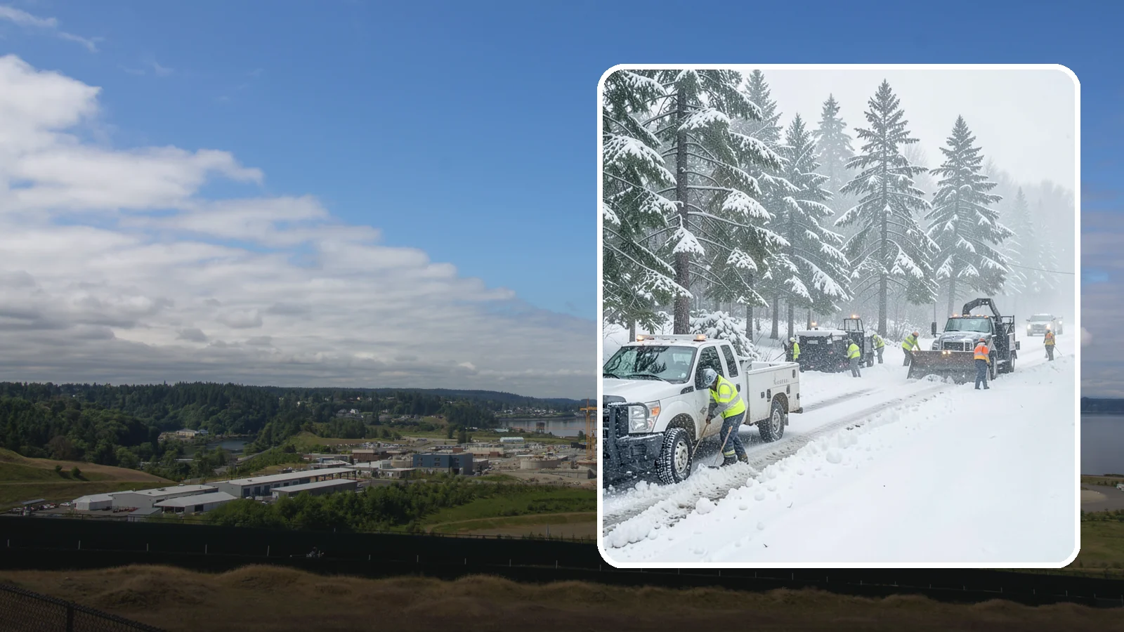 Post-Storm Cleanup in University Place, Pierce County, WA - Thorough follow-up clearing that removes leftover snow, ice, and slush after the main event passes.
