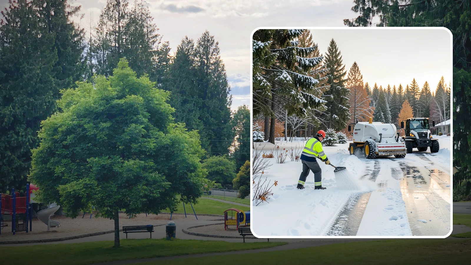 Potassium Chloride Application in Bonney Lake, Pierce County, WA - Potassium chloride application offers a chloride deicer choice for properties avoiding sodium near sensitive plantings and turf.