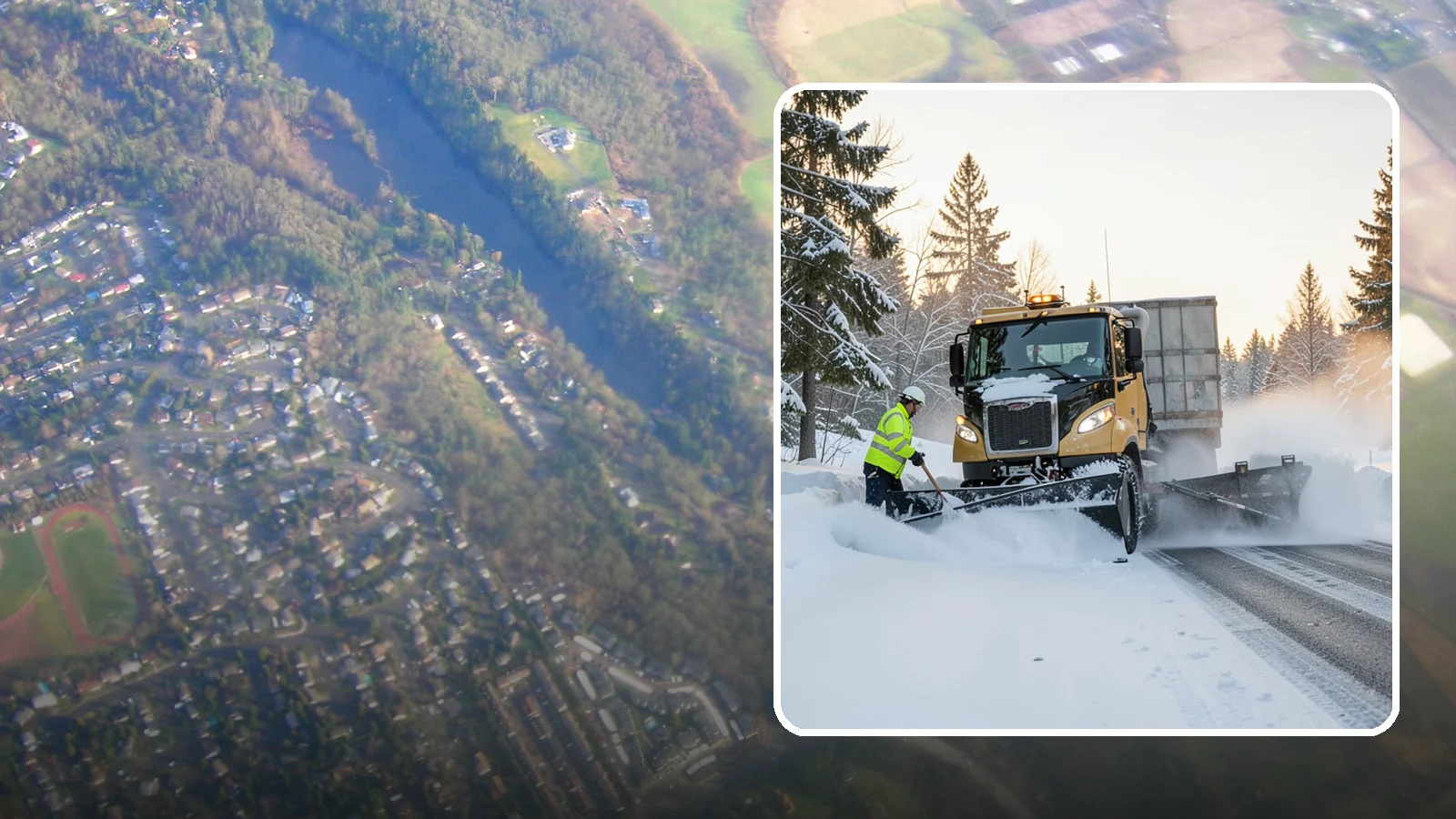 Powder Snow Removal in Algona, King County, WA - On the rare cold, dry spells that bring true powder to the lowlands, we clear it fast before winds redrift it.