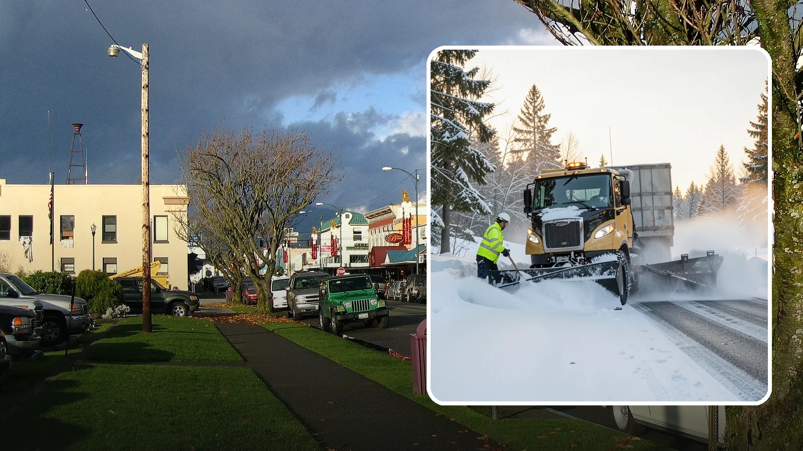 Powder Snow Removal in Arlington, Snohomish County, WA - On the rare cold, dry spells that bring true powder to the lowlands, we clear it fast before winds redrift it.