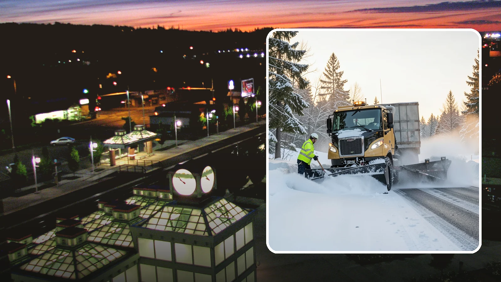 Powder Snow Removal in Auburn, King County, WA - On the rare cold, dry spells that bring true powder to the lowlands, we clear it fast before winds redrift it.