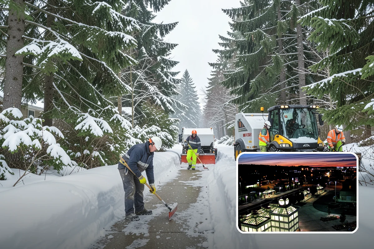 Powder Snow Removal in Auburn, King County, WA - Efficient clearing of light snow before drifting undoes the work
