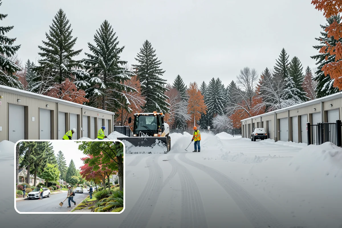 Powder Snow Removal in Beaux Arts Village, King County, WA - Efficient clearing of light snow before drifting undoes the work