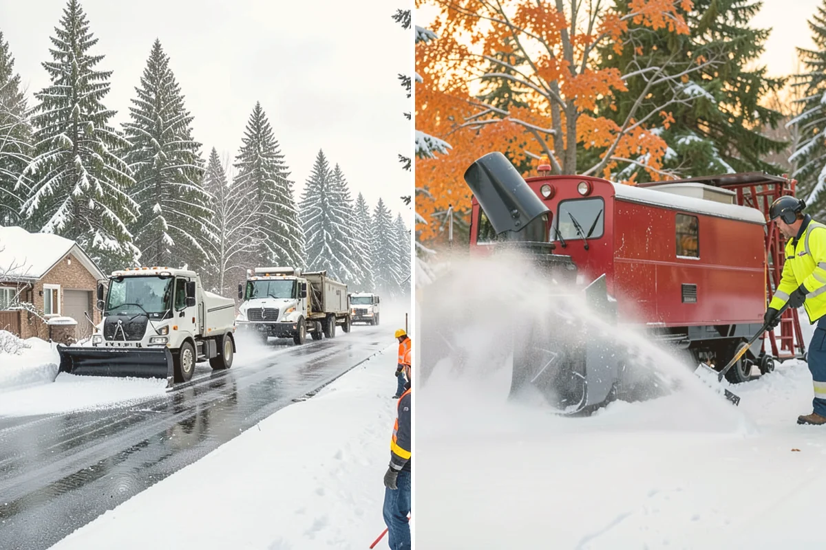 Powder Snow Removal in Bellevue, King County, WA - Confirm snow is dry powder and check wind direction on site