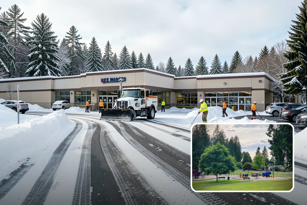 Powder Snow Removal in Bonney Lake, Pierce County, WA - Efficient clearing of light snow before drifting undoes the work