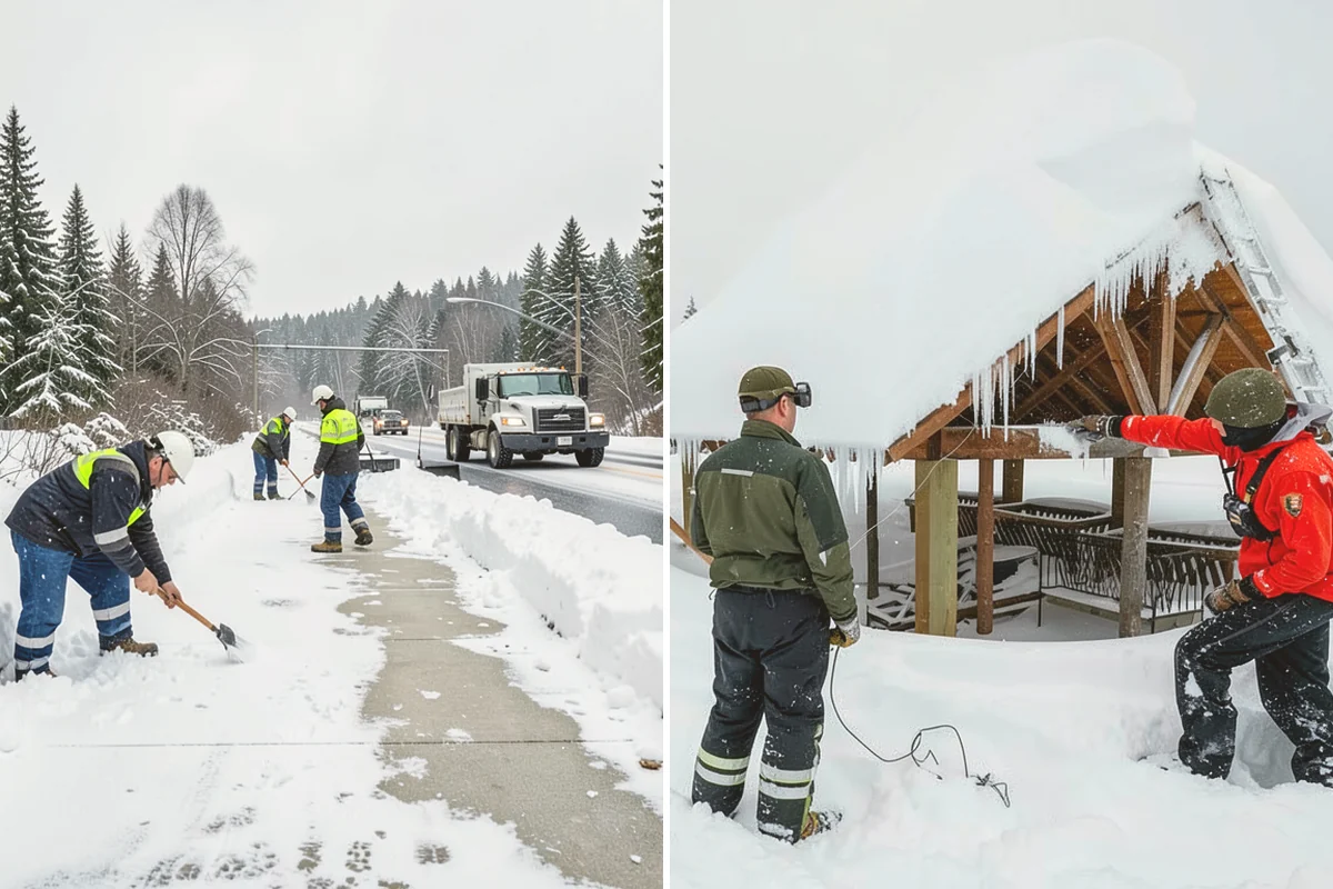 Powder Snow Removal in Bothell, King County, WA - Confirm snow is dry powder and check wind direction on site