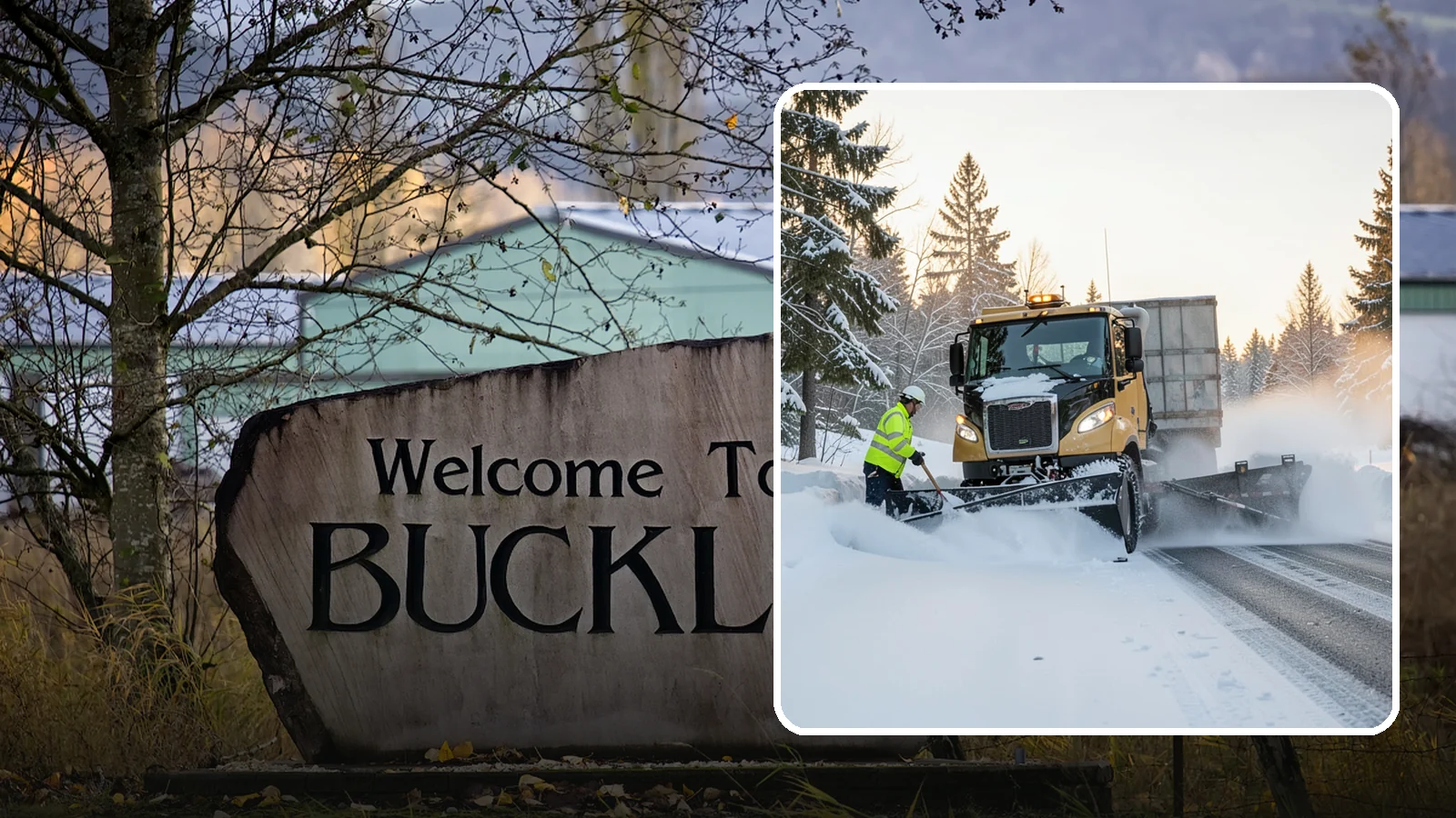 Powder Snow Removal in Buckley, Pierce County, WA - On the rare cold, dry spells that bring true powder to the lowlands, we clear it fast before winds redrift it.