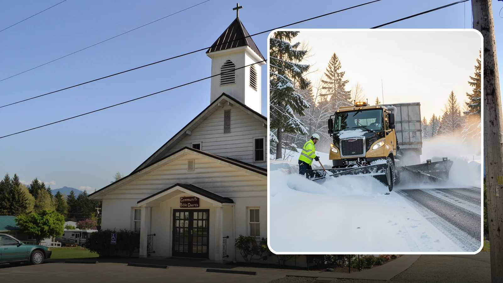 Powder Snow Removal in Concrete, Skagit County, WA - On the rare cold, dry spells that bring true powder to the lowlands, we clear it fast before winds redrift it.
