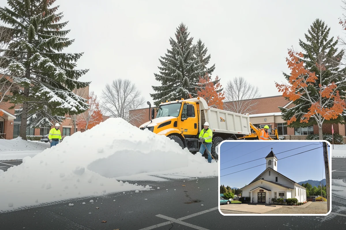 Powder Snow Removal in Concrete, Skagit County, WA - Efficient clearing of light snow before drifting undoes the work