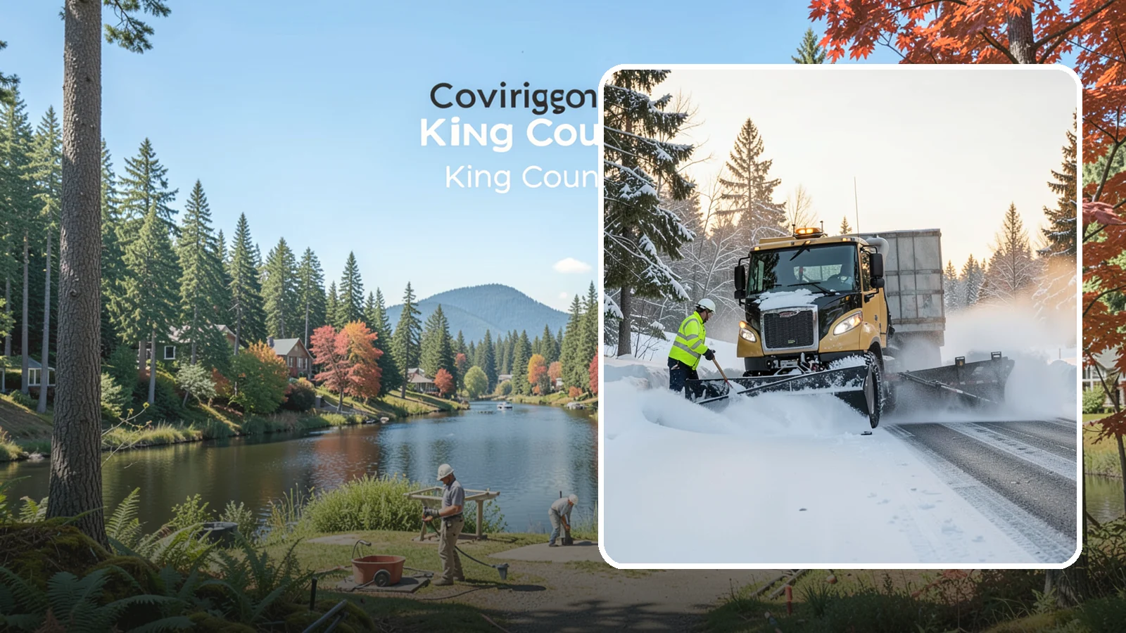 Powder Snow Removal in Covington, King County, WA - On the rare cold, dry spells that bring true powder to the lowlands, we clear it fast before winds redrift it.