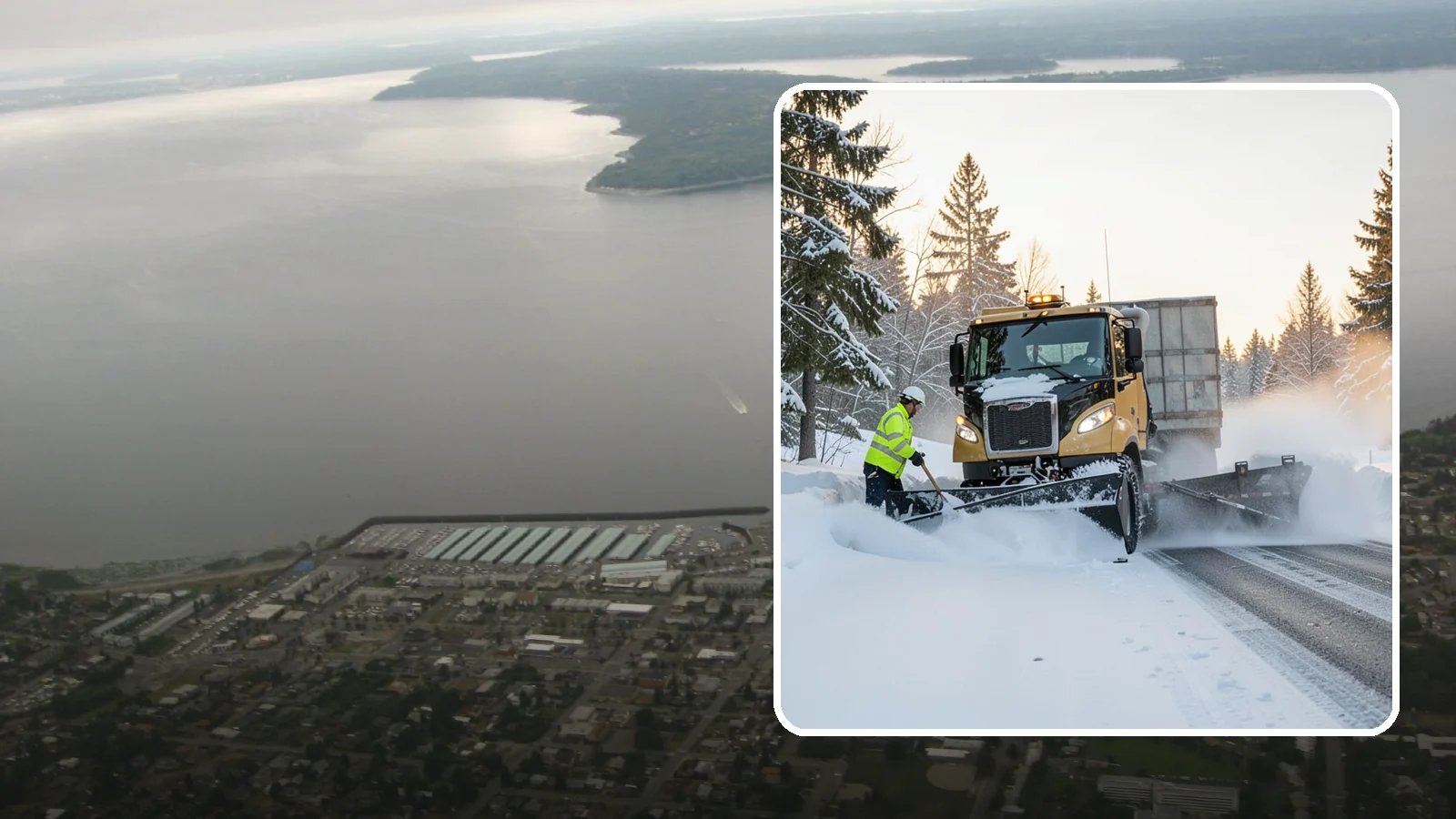 Powder Snow Removal in Des Moines, King County, WA - On the rare cold, dry spells that bring true powder to the lowlands, we clear it fast before winds redrift it.