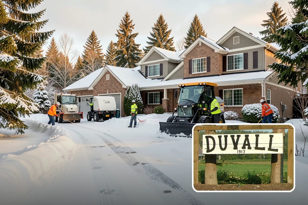 Powder Snow Removal in Duvall, King County, WA - Efficient clearing of light snow before drifting undoes the work
