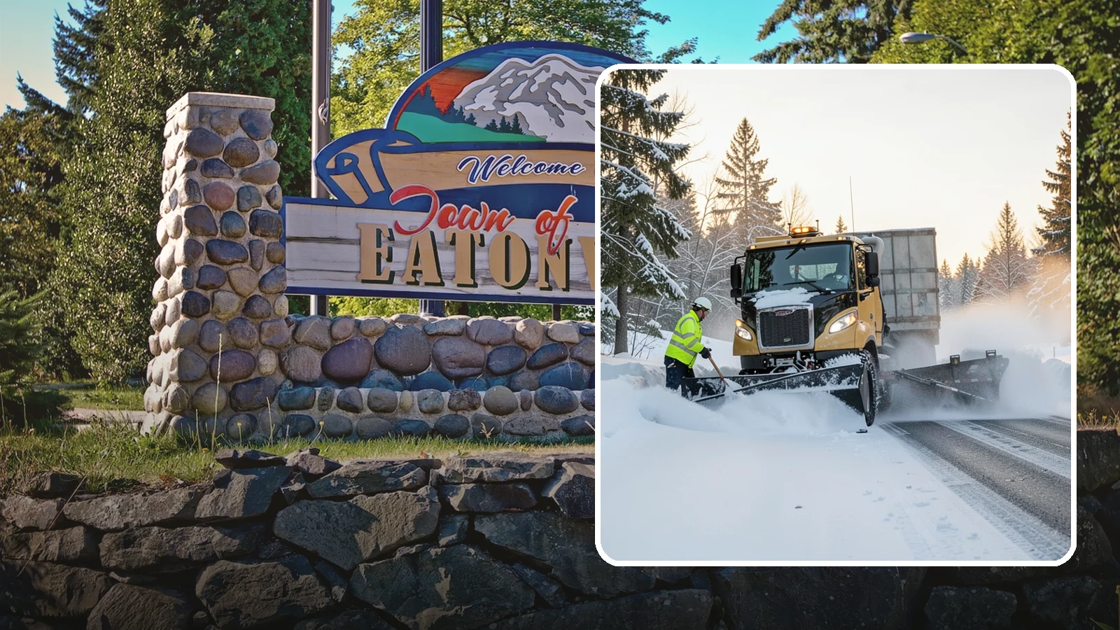 Powder Snow Removal in Eatonville, Pierce County, WA - On the rare cold, dry spells that bring true powder to the lowlands, we clear it fast before winds redrift it.