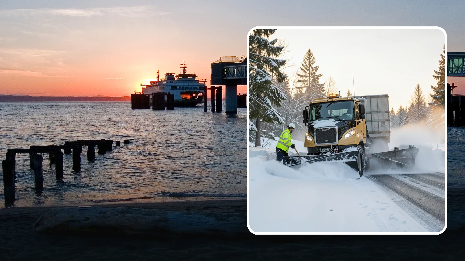 Powder Snow Removal in Edmonds, Snohomish County, WA - On the rare cold, dry spells that bring true powder to the lowlands, we clear it fast before winds redrift it.