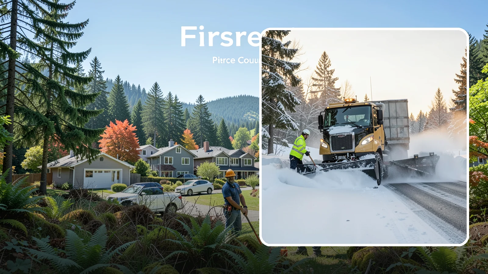 Powder Snow Removal in Fircrest, Pierce County, WA - On the rare cold, dry spells that bring true powder to the lowlands, we clear it fast before winds redrift it.