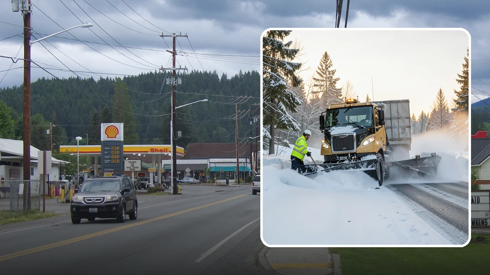 Powder Snow Removal in Granite Falls, Snohomish County, WA - On the rare cold, dry spells that bring true powder to the lowlands, we clear it fast before winds redrift it.