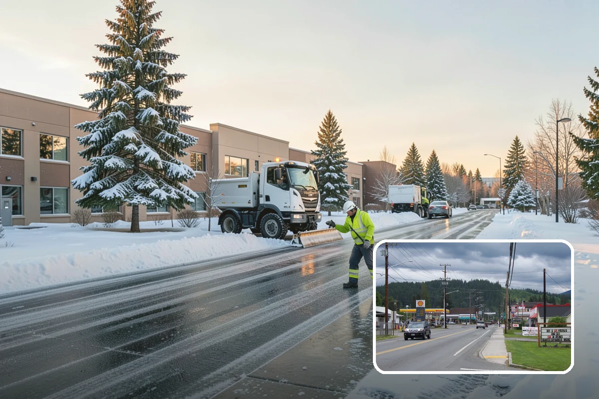 Powder Snow Removal in Granite Falls, Snohomish County, WA - Efficient clearing of light snow before drifting undoes the work