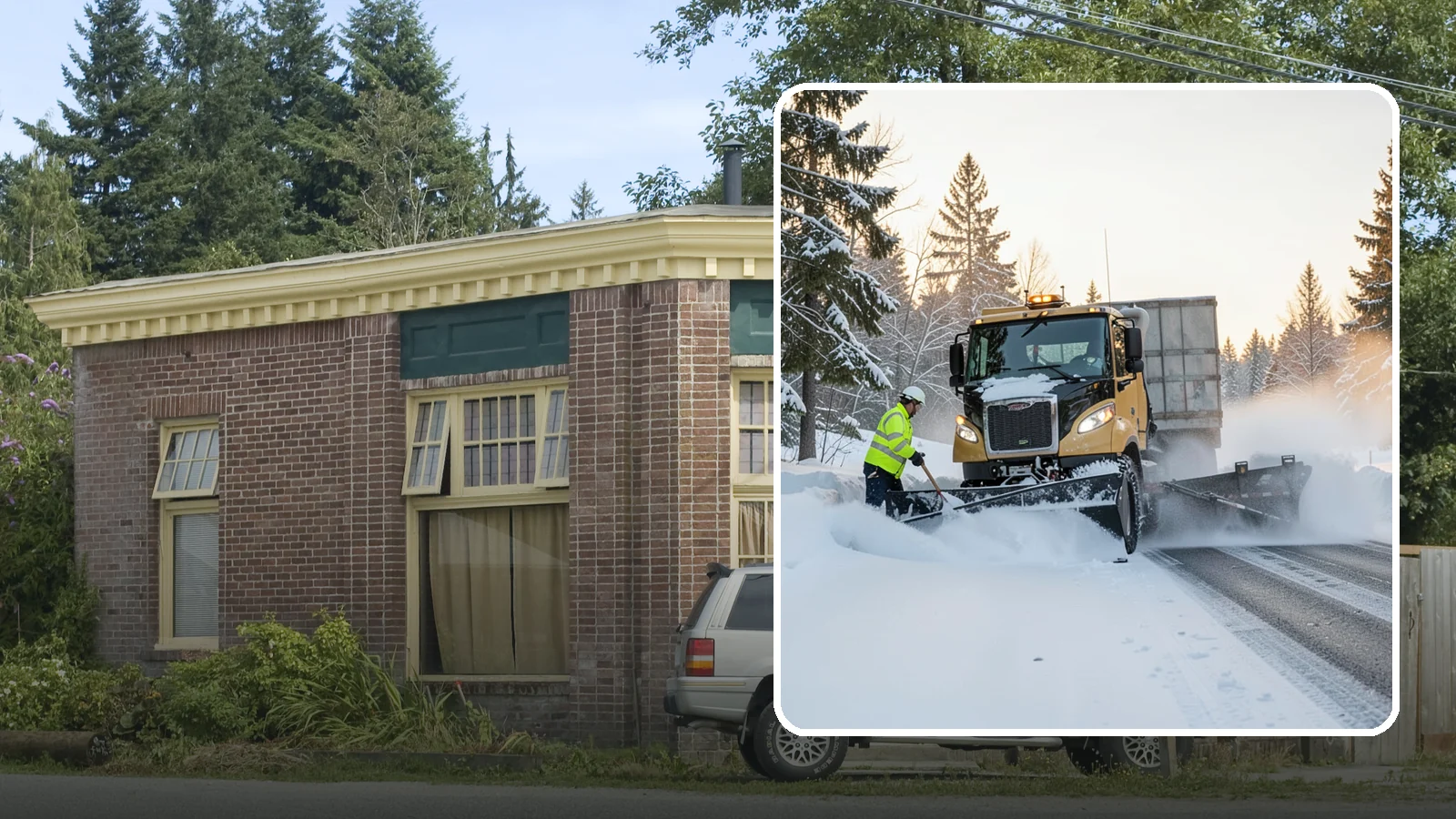 Powder Snow Removal in Hamilton, Skagit County, WA - On the rare cold, dry spells that bring true powder to the lowlands, we clear it fast before winds redrift it.