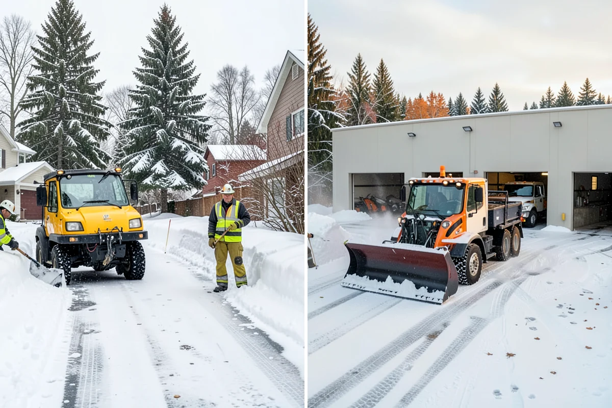 Powder Snow Removal in Hunts Point, King County, WA - Confirm snow is dry powder and check wind direction on site