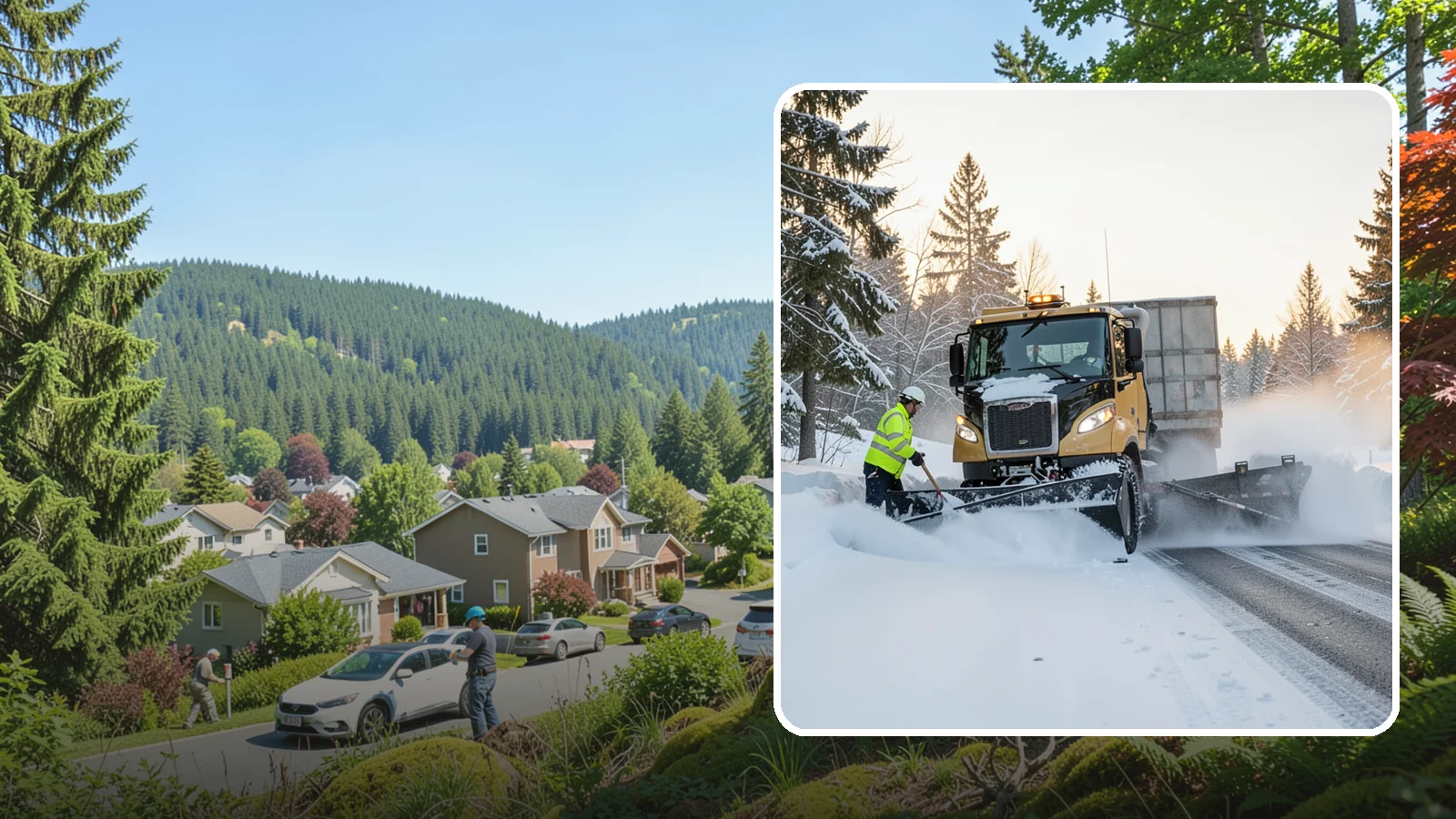Powder Snow Removal in Index, Snohomish County, WA - On the rare cold, dry spells that bring true powder to the lowlands, we clear it fast before winds redrift it.