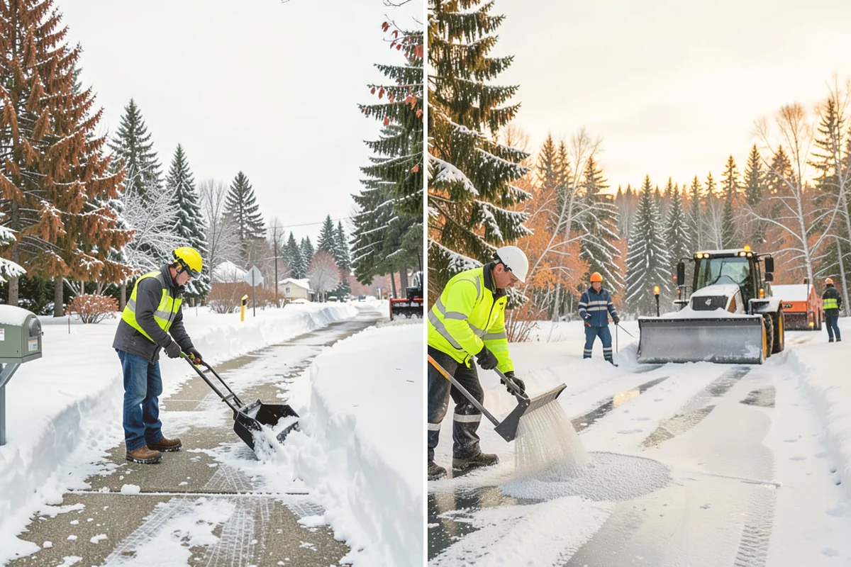Powder Snow Removal in Kent, King County, WA - Confirm snow is dry powder and check wind direction on site