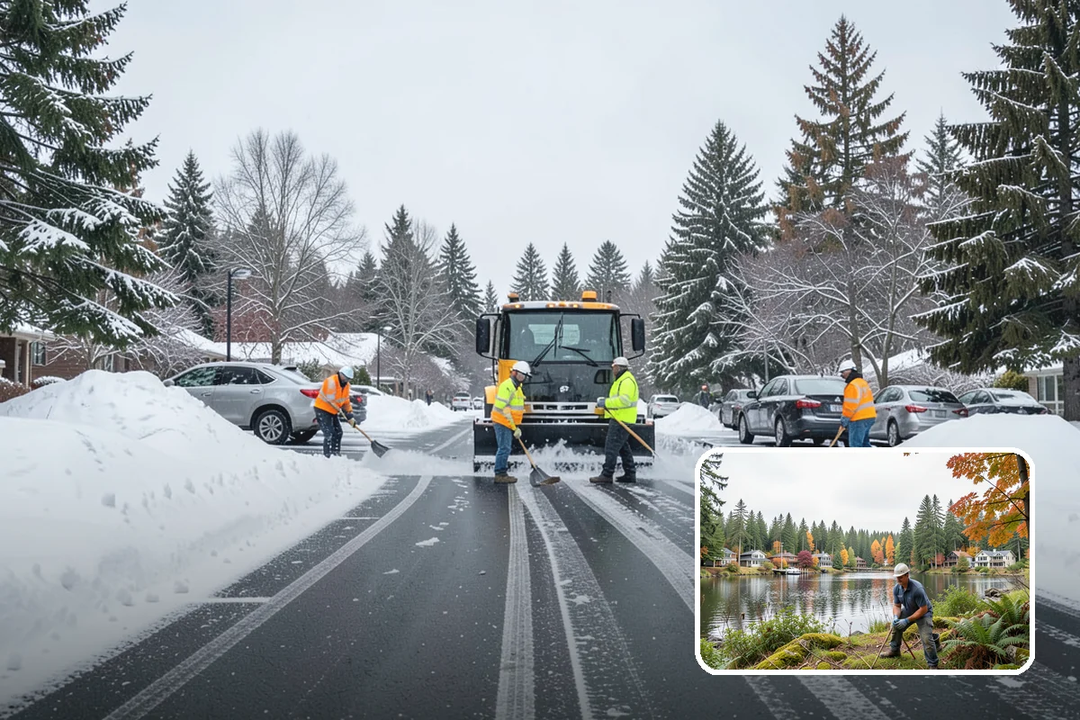 Powder Snow Removal in La Conner, Skagit County, WA - Efficient clearing of light snow before drifting undoes the work
