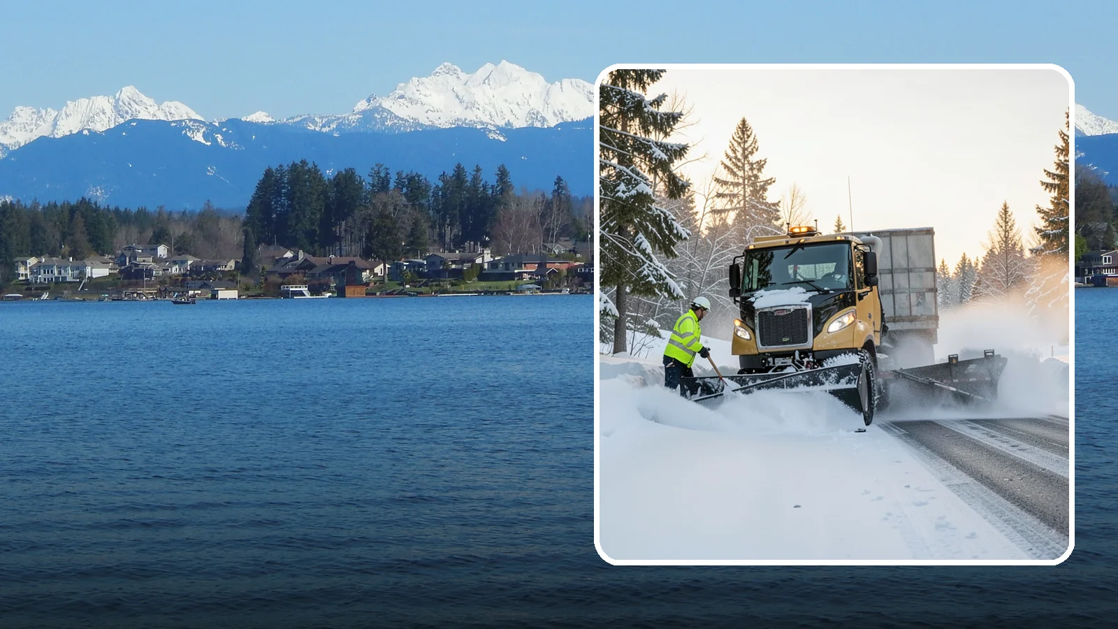Powder Snow Removal in Lake Stevens, Snohomish County, WA - On the rare cold, dry spells that bring true powder to the lowlands, we clear it fast before winds redrift it.