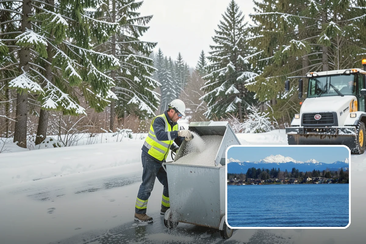 Powder Snow Removal in Lake Stevens, Snohomish County, WA - Efficient clearing of light snow before drifting undoes the work