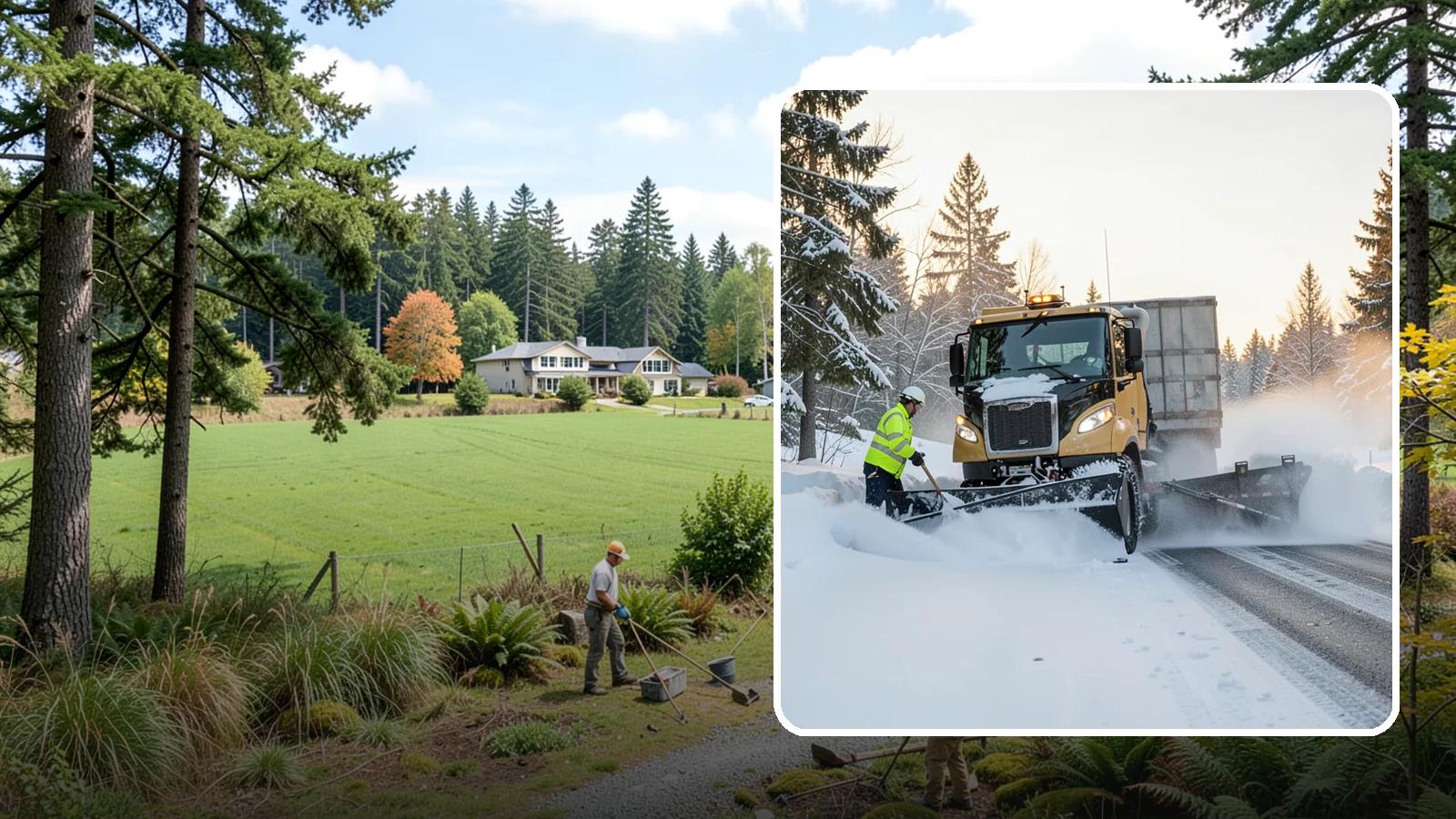 Powder Snow Removal in Lyman, Skagit County, WA - On the rare cold, dry spells that bring true powder to the lowlands, we clear it fast before winds redrift it.