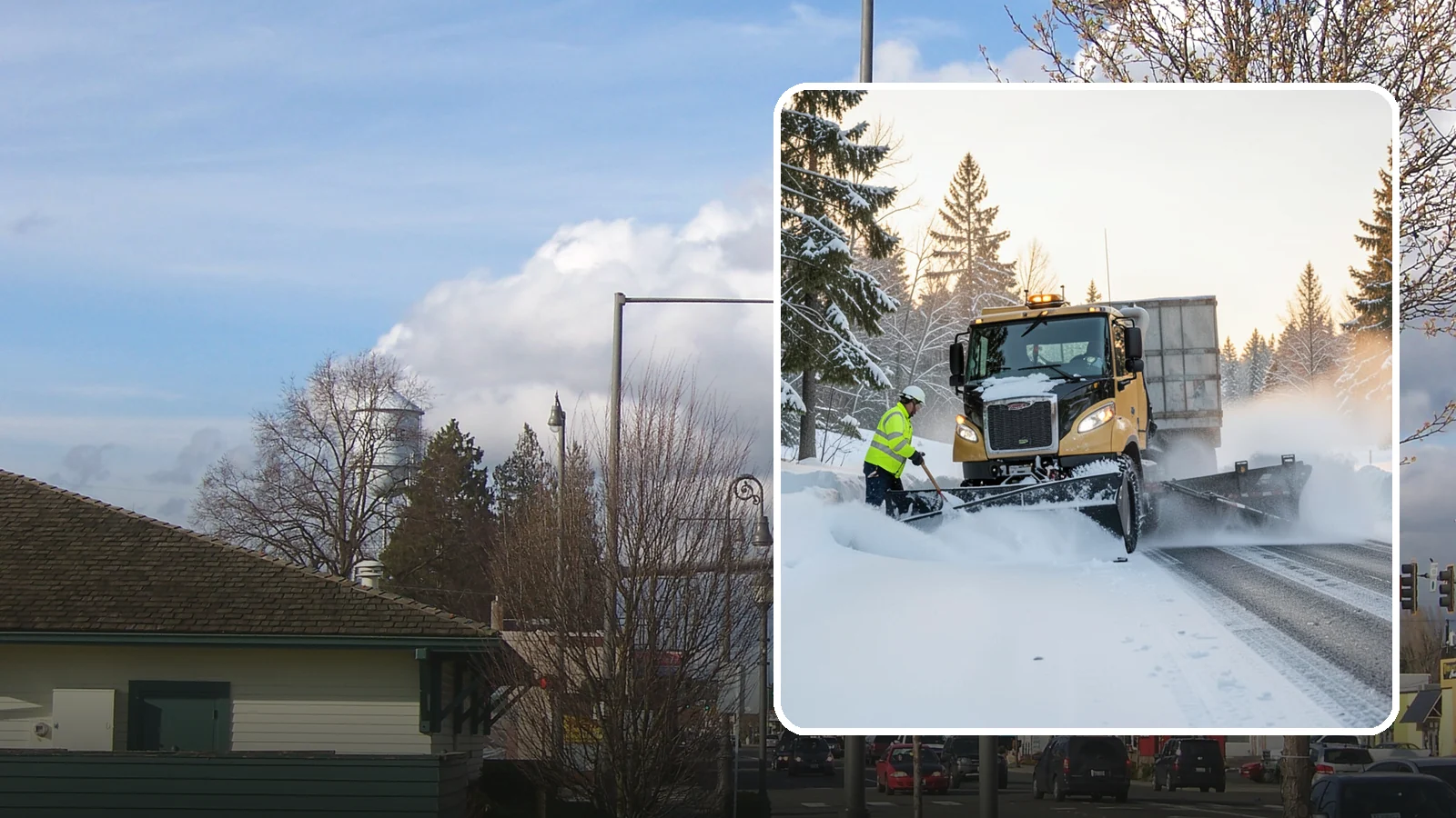 Powder Snow Removal in Marysville, Snohomish County, WA - On the rare cold, dry spells that bring true powder to the lowlands, we clear it fast before winds redrift it.