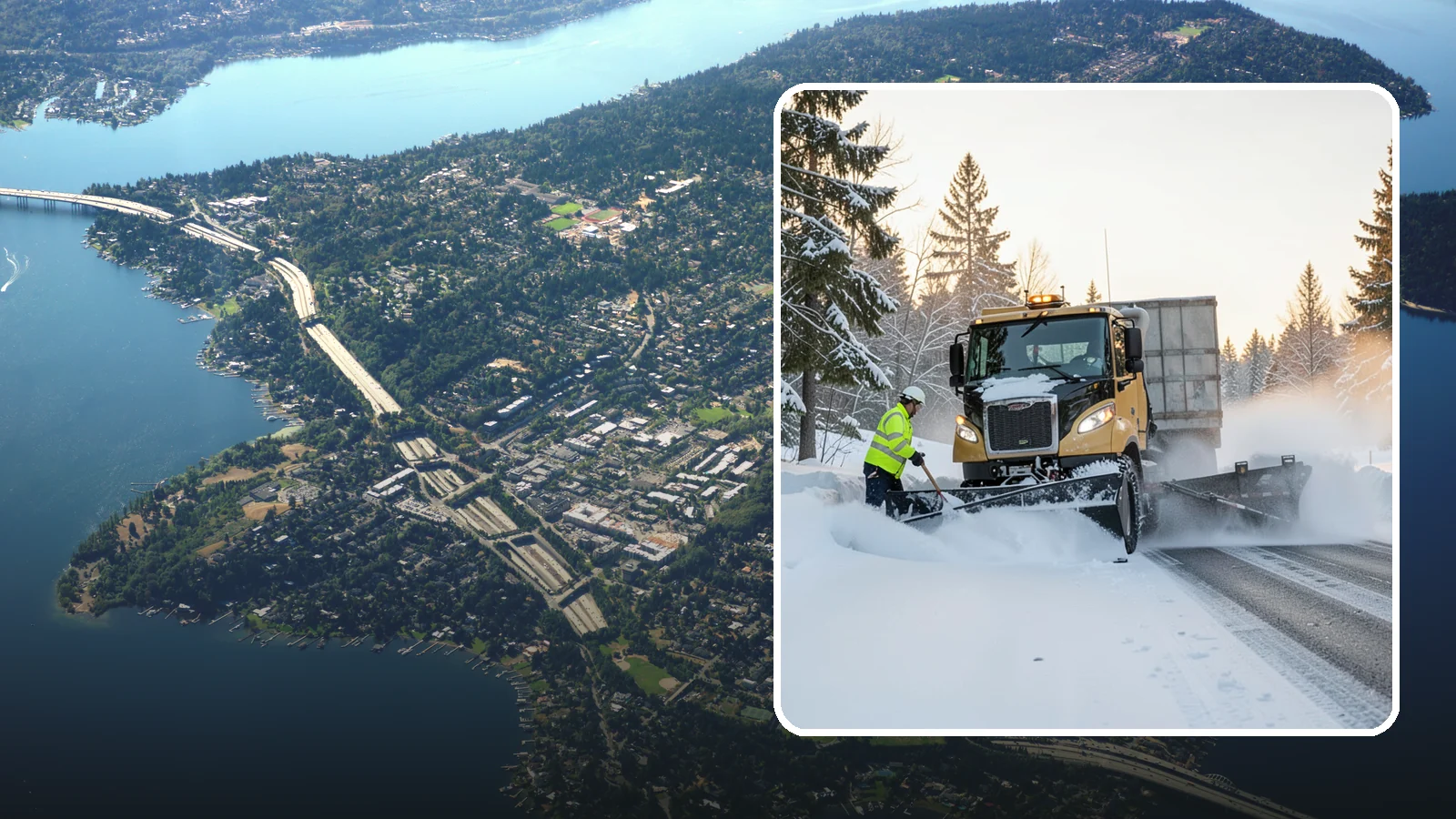 Powder Snow Removal in Mercer Island, King County, WA - On the rare cold, dry spells that bring true powder to the lowlands, we clear it fast before winds redrift it.