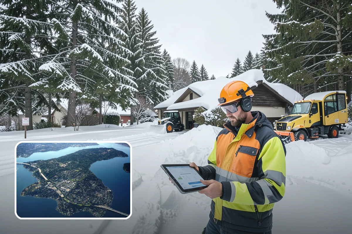 Powder Snow Removal in Mercer Island, King County, WA - Efficient clearing of light snow before drifting undoes the work