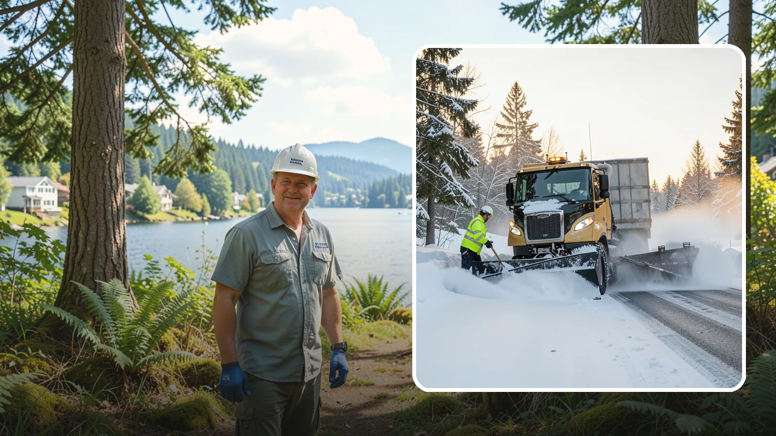 Powder Snow Removal in Milton, King County, WA - On the rare cold, dry spells that bring true powder to the lowlands, we clear it fast before winds redrift it.