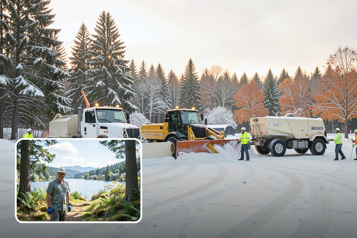 Powder Snow Removal in Milton, King County, WA - Efficient clearing of light snow before drifting undoes the work