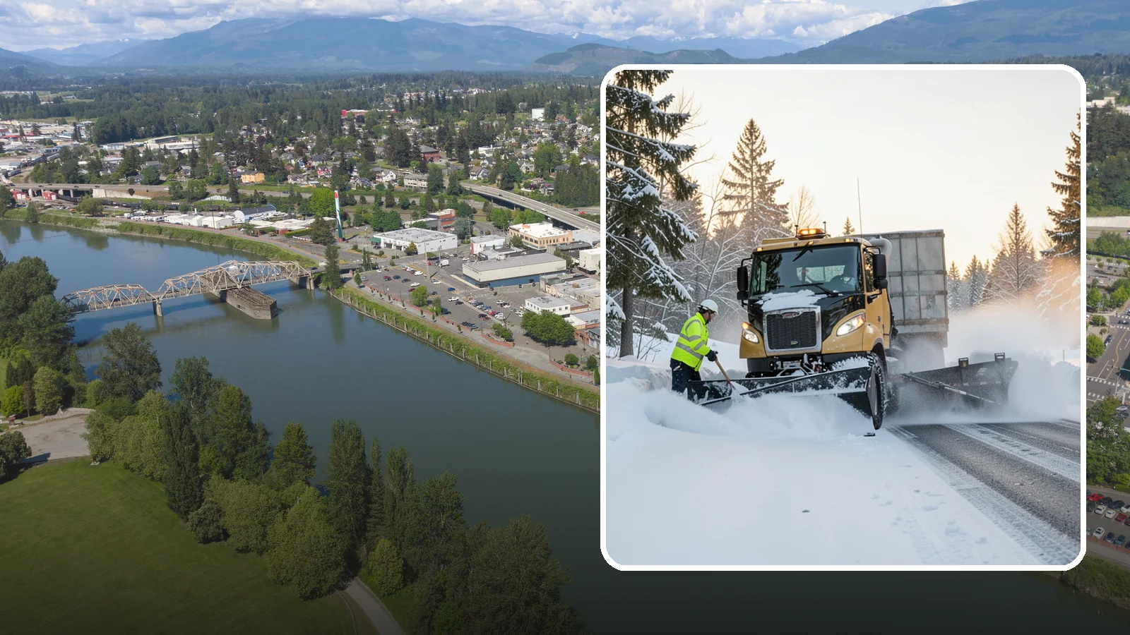 Powder Snow Removal in Mount Vernon, Skagit County, WA - On the rare cold, dry spells that bring true powder to the lowlands, we clear it fast before winds redrift it.
