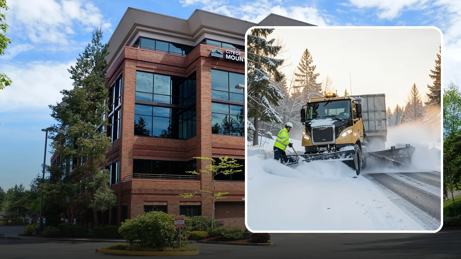 Powder Snow Removal in Mountlake Terrace, Snohomish County, WA - On the rare cold, dry spells that bring true powder to the lowlands, we clear it fast before winds redrift it.