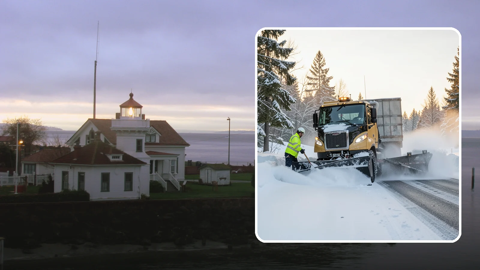 Powder Snow Removal in Mukilteo, Snohomish County, WA - On the rare cold, dry spells that bring true powder to the lowlands, we clear it fast before winds redrift it.