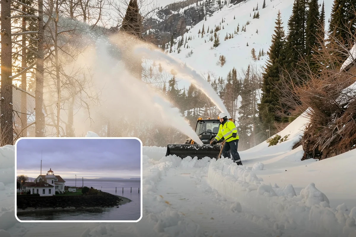 Powder Snow Removal in Mukilteo, Snohomish County, WA - Efficient clearing of light snow before drifting undoes the work
