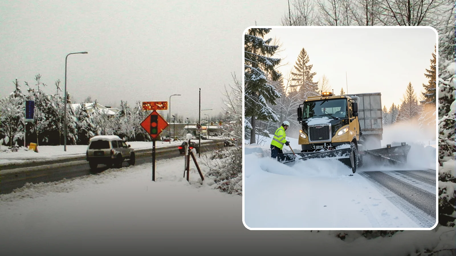 Powder Snow Removal in Newcastle, King County, WA - On the rare cold, dry spells that bring true powder to the lowlands, we clear it fast before winds redrift it.