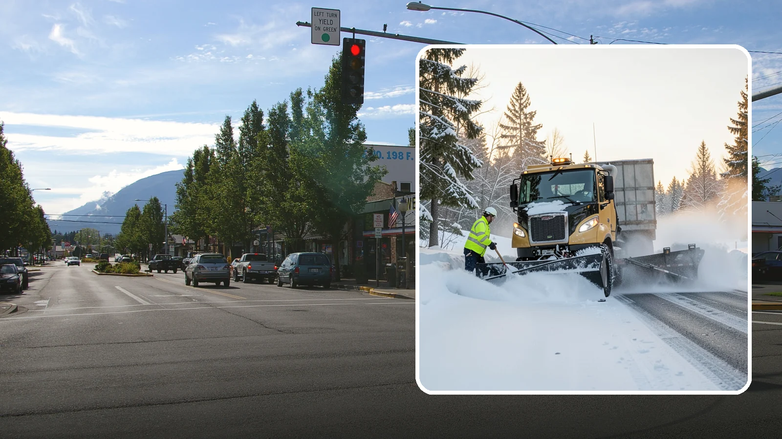 Powder Snow Removal in North Bend, King County, WA - On the rare cold, dry spells that bring true powder to the lowlands, we clear it fast before winds redrift it.