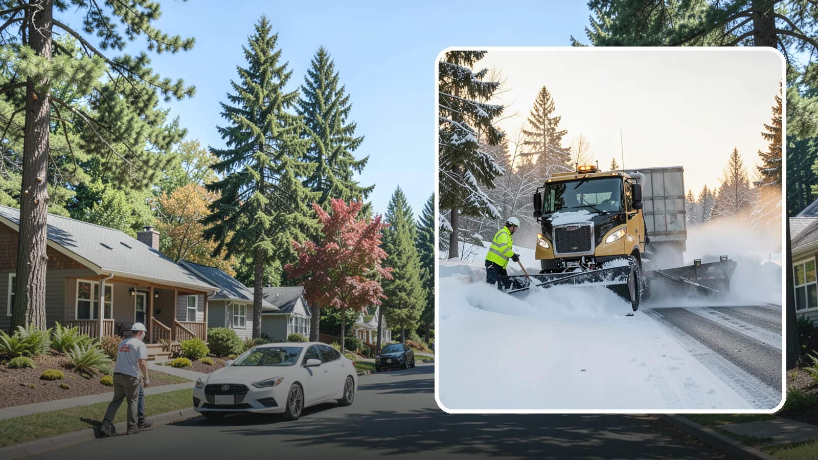 Powder Snow Removal in Orting, Pierce County, WA - On the rare cold, dry spells that bring true powder to the lowlands, we clear it fast before winds redrift it.