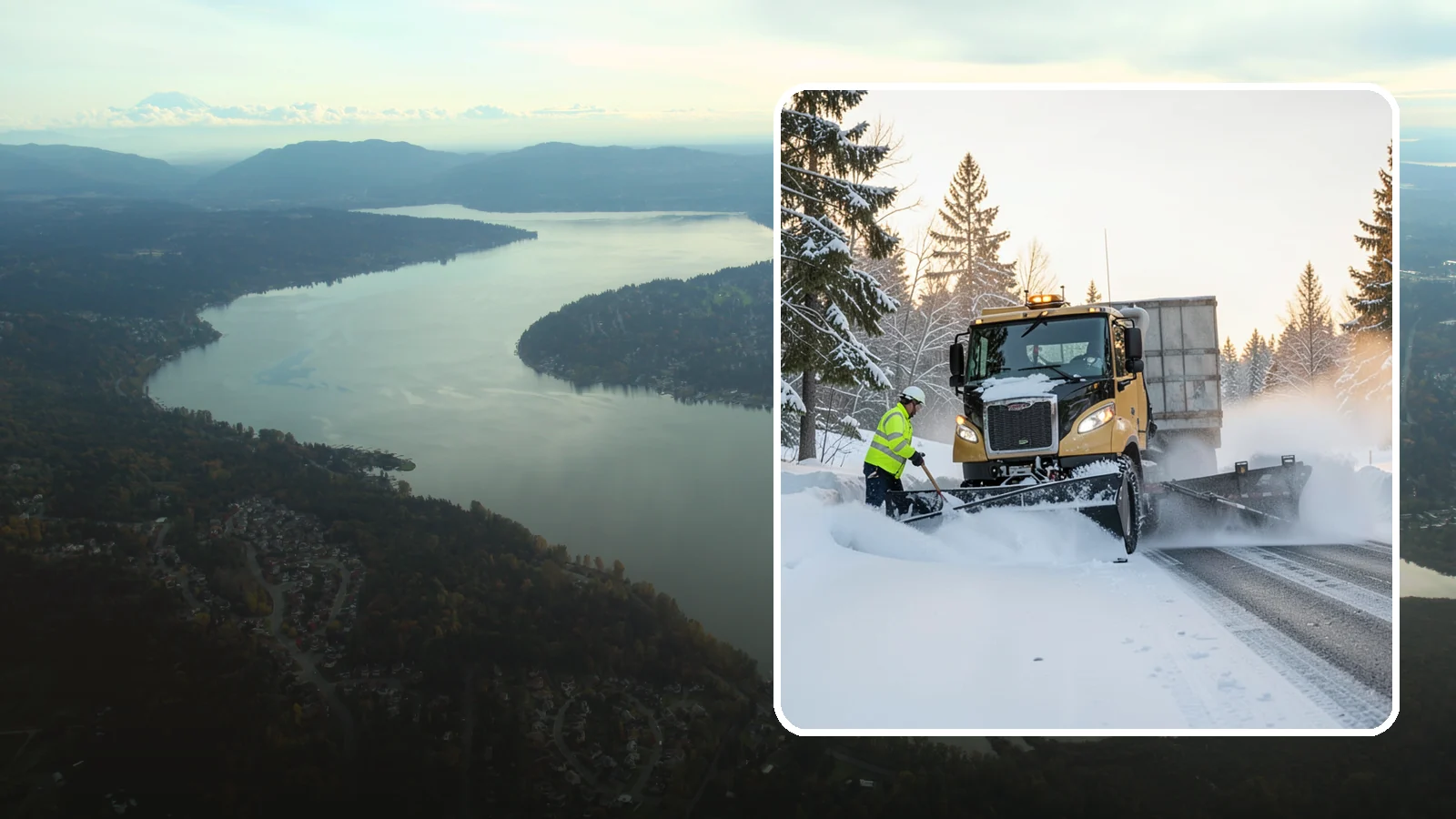 Powder Snow Removal in Sammamish, King County, WA - On the rare cold, dry spells that bring true powder to the lowlands, we clear it fast before winds redrift it.